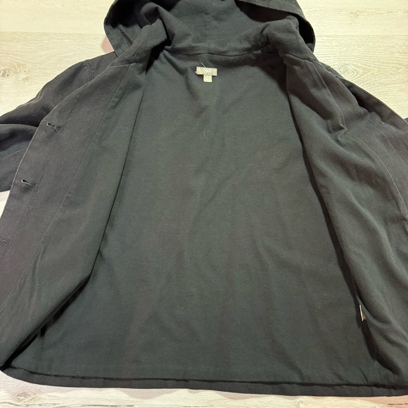 J. Jill Black Hooded Hemp Lightweight Jacket, Size Small - Picture 4 of 12